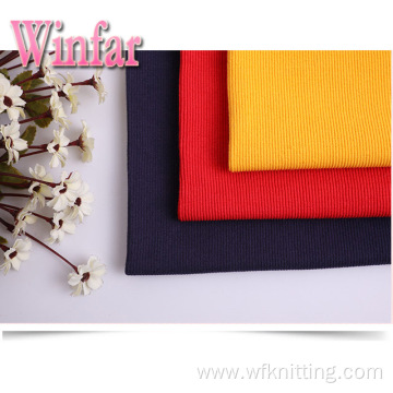 Polyester Spandex Custom 2x2 Knit Rib Fabric